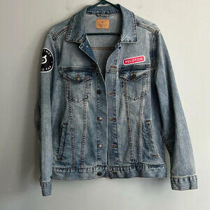 Peloton Denim Jean Jacket With Limited Edition Patches Size M